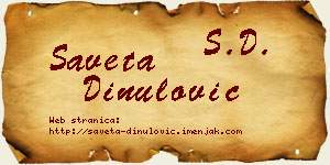 Saveta Dinulović vizit kartica